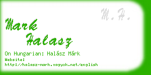 mark halasz business card