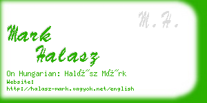 mark halasz business card